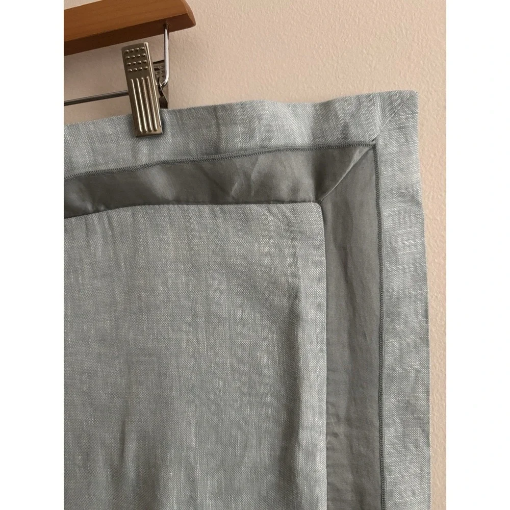 Pottery Barn ONE Pillow Sham Standard Light Blue Stripe Linen Cotton 26x20